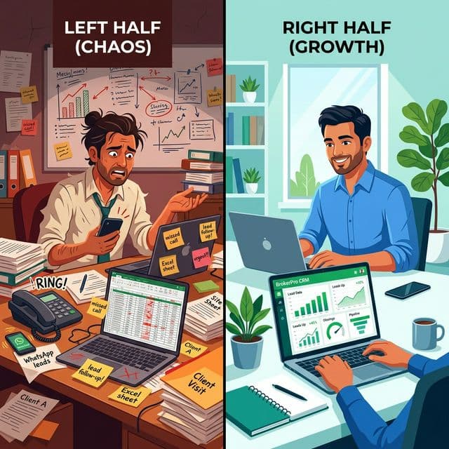 Before and after using PropCRM